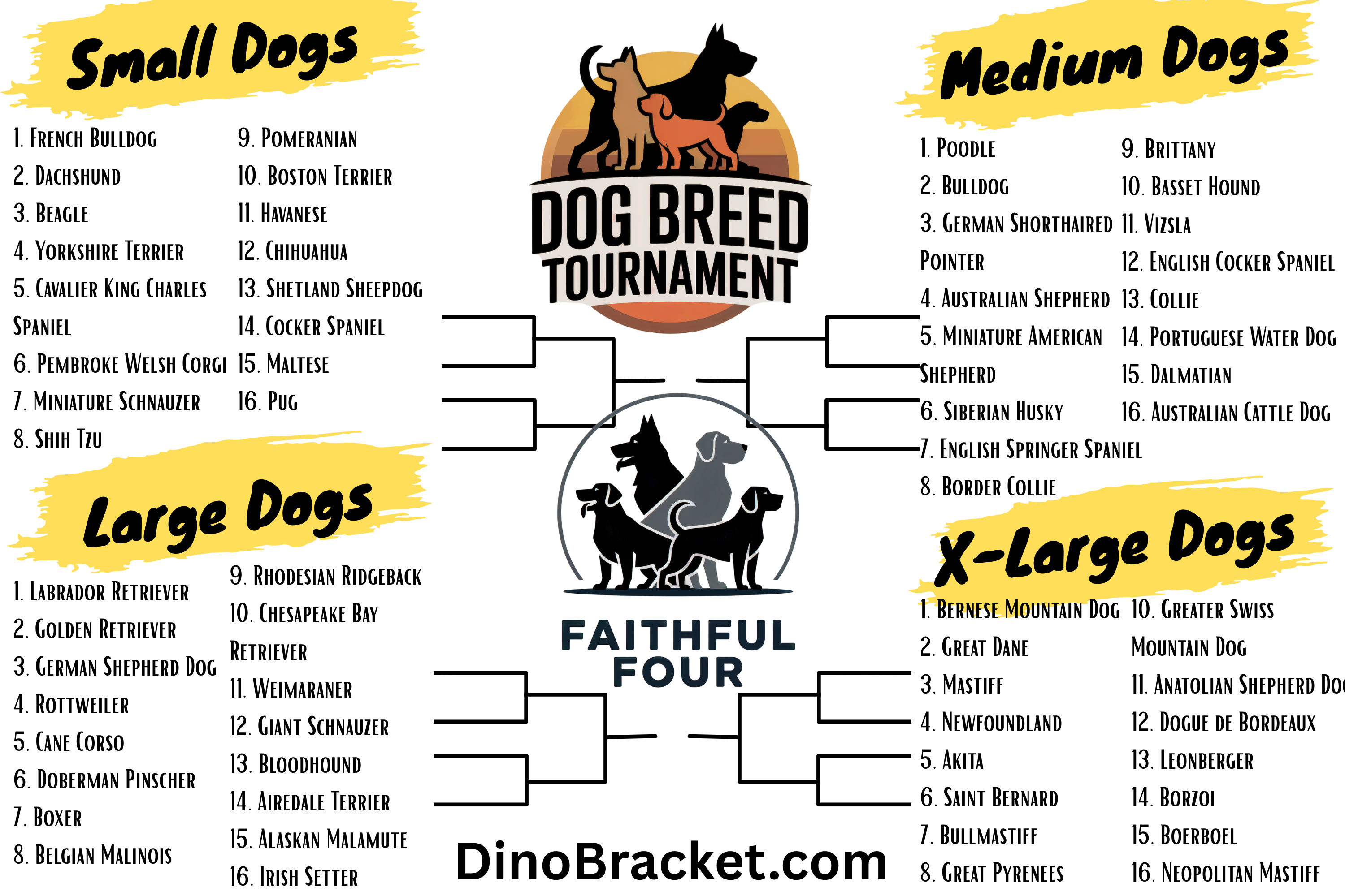 Dog Breed Bracket Logo